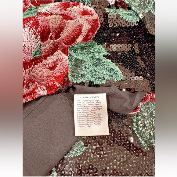 NWT Marchesa Notte One Shoulder Sequin Gown - Size 2 - MSRP $995 - Picture 8 of 9